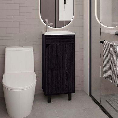 Yorkana Bathroom Vanity, 1 Door, 4 Legs