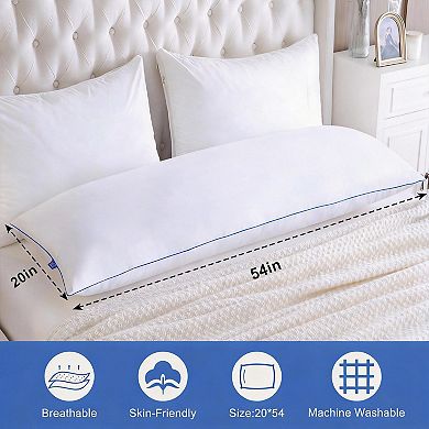 Memory Foam Body Pillow for Adults - Soft, Supportive, & Adjustable