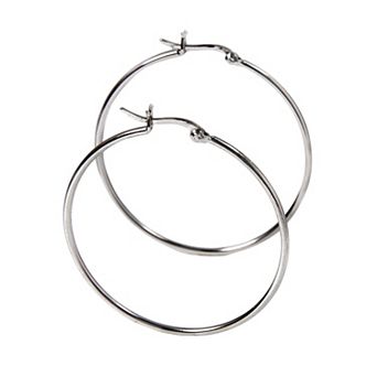 Belinda Jewelz Polished Sterling Silver Hoop Earrings
