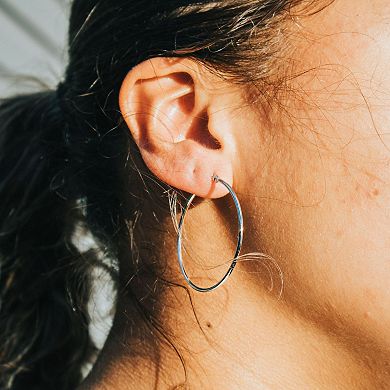Belinda Jewelz Polished Sterling Silver Hoop Earrings