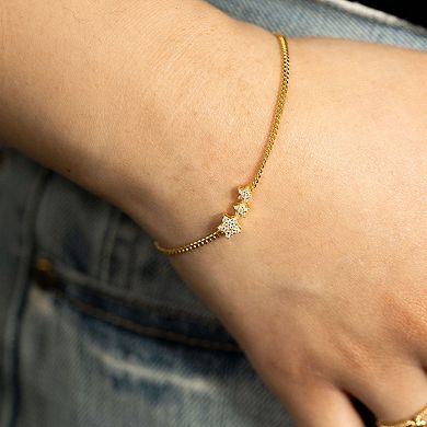 Belinda Jewelz 18k Gold Plated Vermeil CZ Constillation Adjustable Bracelet