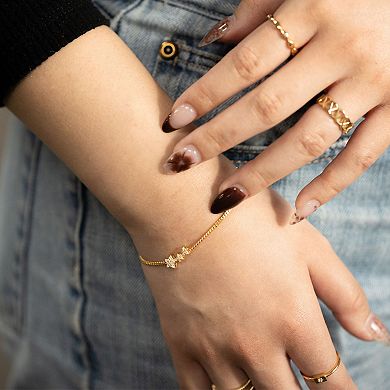 Belinda Jewelz 18k Gold Plated Vermeil CZ Constillation Adjustable Bracelet
