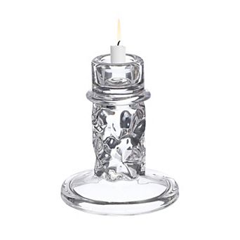 Vintage Crystal Candle Holder, French Nordic Diamond Glass Tealight Holder for Wedding Centerpiece