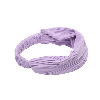 Wide Solid Texture Headband for Women 1 Pc