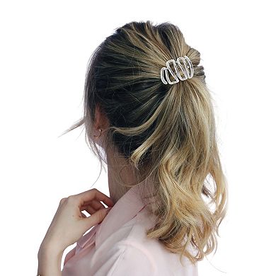 Stacked Lines Ponytail Buckle Hair Clip for Women 1 Pc