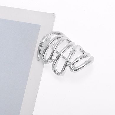 Stacked Lines Ponytail Buckle Hair Clip for Women 1 Pc