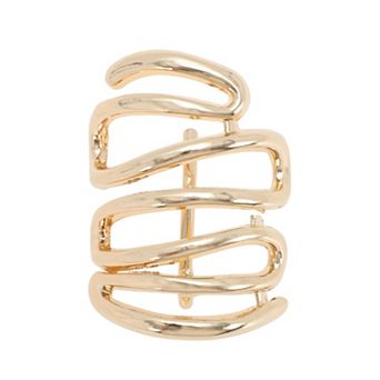 Stacked Lines Ponytail Buckle Hair Clip for Women 1 pc