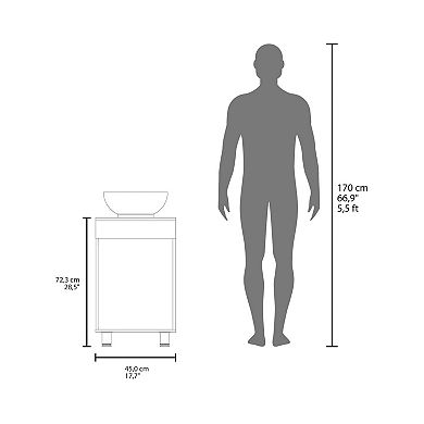 Vicksburg Bathroom Vanity, 1 Door, 4 Legs
