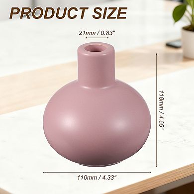 Ceramic Candle Holder, 4.3x4.3x4.7" Decorative Candle Display Holder Centerpiece Decoration, Purple