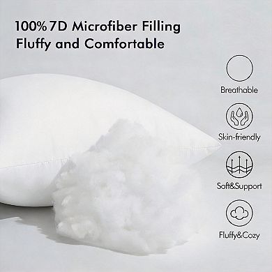 Premium 7D Fiber Pillow Insert, 12x20 inch, Soft Supportive Decorative