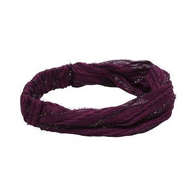 Stripes Wide Lace Headband for Women 1 Pc