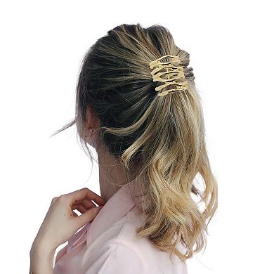 Irregular Hollow U-shaped Ponytail Buckle Hair Clip for Women 1 Pc