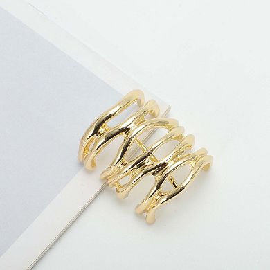 Irregular Hollow U-shaped Ponytail Buckle Hair Clip for Women 1 Pc