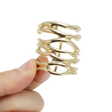 Irregular Hollow U-shaped Ponytail Buckle Hair Clip for Women 1 Pc