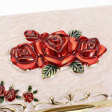 Vintage Zinc Alloy Jewelry Box with Velvet Lining