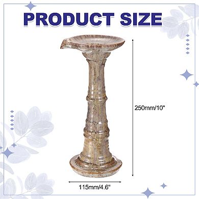 Ceramic Candle Holder, 4.5x9.8" Decorative Candle Display Holder