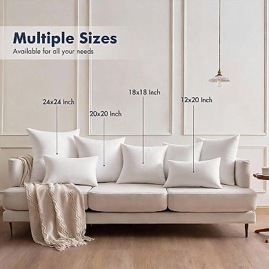 "12x20" 99% Virgin Fiber Filling Pillow Inserts Pack of 2