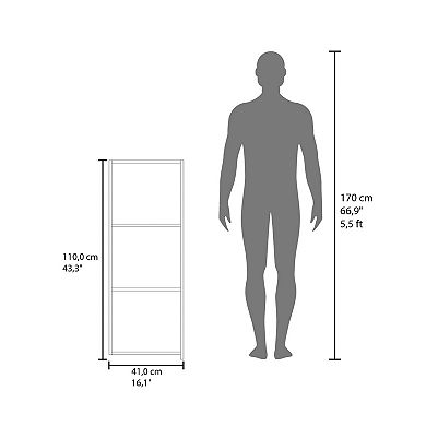 Salem Wall Cabinet with 1 Door and 3 Shelves