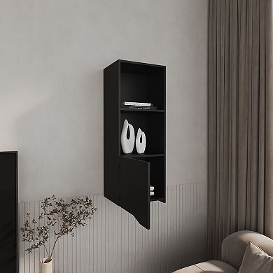 Salem Wall Cabinet with 1 Door and 3 Shelves