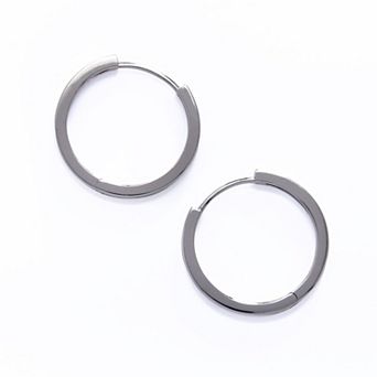 Belinda Jewelz Polished Sterling Silver Huggie Hoop Earrings