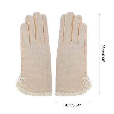 Bow Sunblock Gloves for Women 1 Pair