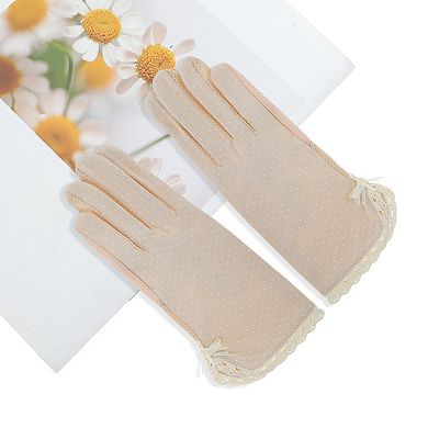 Bow Sunblock Gloves for Women 1 Pair