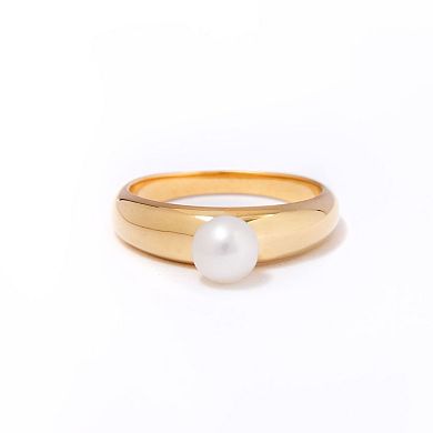 Belinda Jewelz 18k Gold Plated Vermeil Pearl Dome Statement Ring
