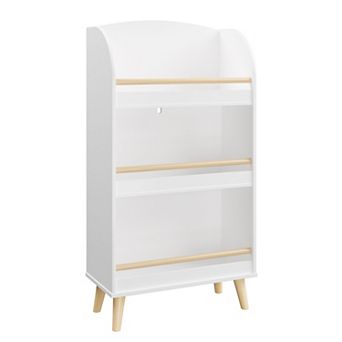 Kids Bookshelf, 3 tier Bookcase, Book Organizer, Toy Storage Cabinet Organizer, White