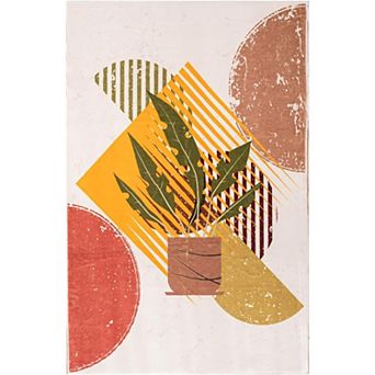 Washable Modern Area Rugs Low Velvet Soft Artificial Wool Abstract Art Bedroom Carpet