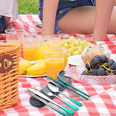 Gradient Travel Utensils With Case