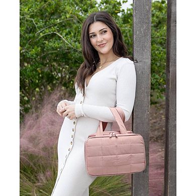 Puffy Wide-Open Quilted Toiletry Bag
