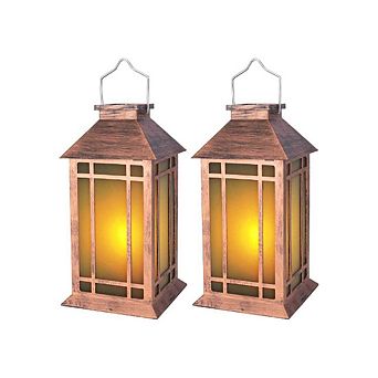 Hanging Solar Outdoor Lantern - 2 pieces