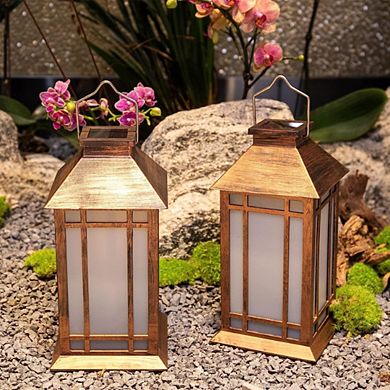 Hanging Solar Outdoor Lantern - 2 pieces