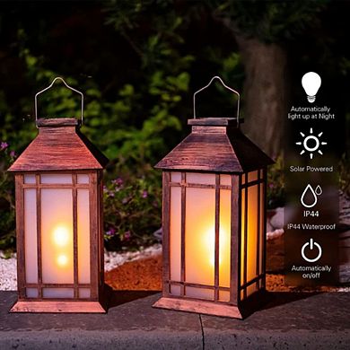 Hanging Solar Outdoor Lantern - 2 pieces