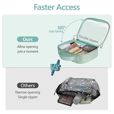 2-Piece Glitter Textured Toiletry Bag