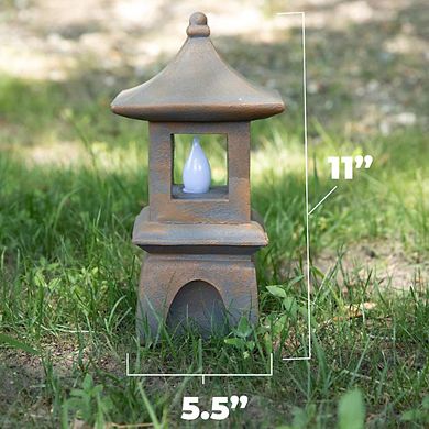 Pagoda Statue Solar Garden Lantern - 1 piece