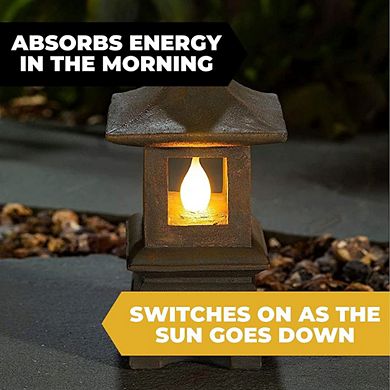 Pagoda Statue Solar Garden Lantern - 1 piece