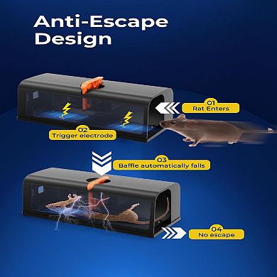 Electric Rat Traps Indoor for Home with Anti-Escape Baffle for Indoor Use