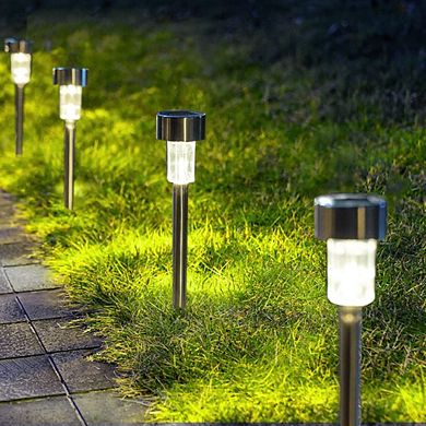 Stainless Steel Waterproof Solar Light - 12 pieces