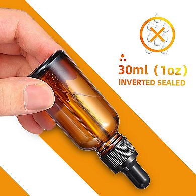 24-Pack 1 oz Amber Glass Dropper Bottles