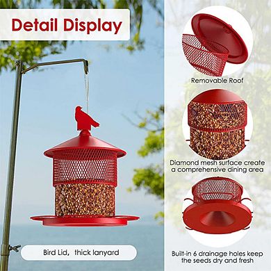 Hanging Metal Retractable Bird Feeder