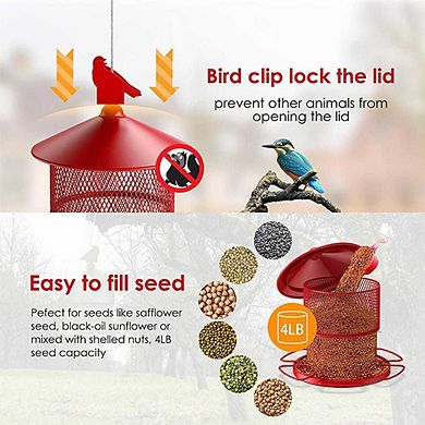 Hanging Metal Retractable Bird Feeder