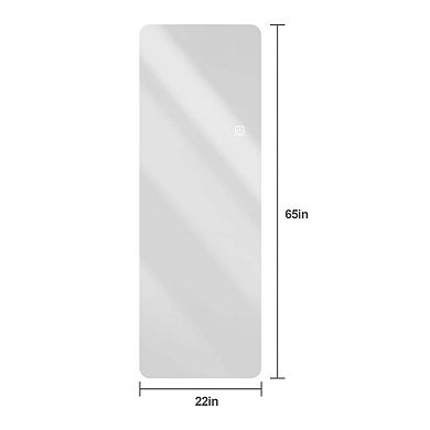 65 Inch Full Length LED Mirror with Dimming and 3 Color Modes