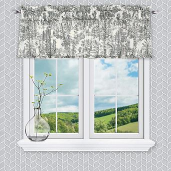 Victoria Park Toile Fabric Water Proof Room Darkening Blackout Tailored Window Valance