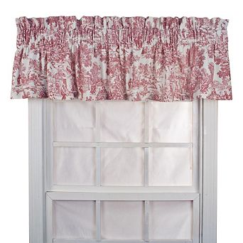 Victoria Park Toile Fabric Water Proof Room Darkening Blackout Tailored Window Valance