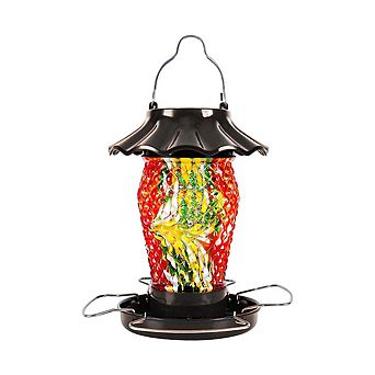 Solar Powered Illuminated Lantern Bird Feeder