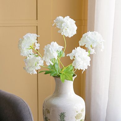TOEMOA Floral Motif Ceramic Vase for Home Decor and Tabletop Display