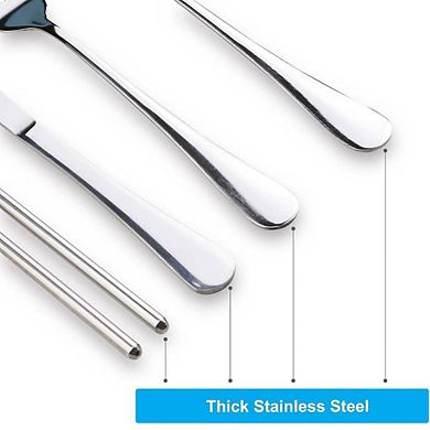 5-Piece Portable Silverware Set With Case