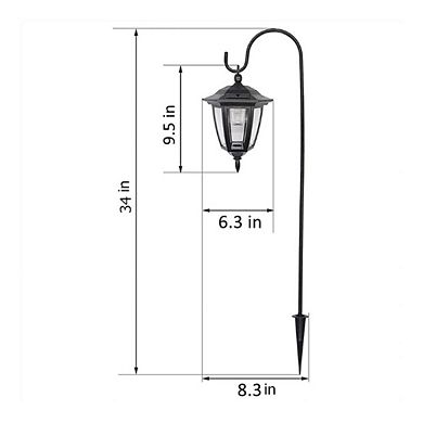 Landscape Led Outdoor Garden Lantern - 2 pieces