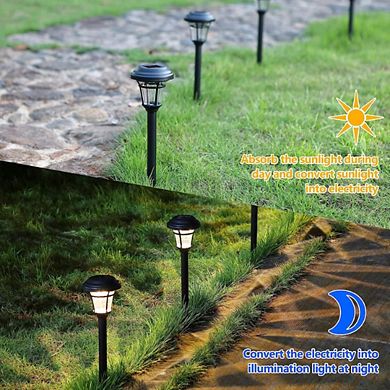 Solar Pathway Outdoor Garden Lights - 12 pieces